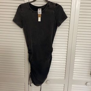 Pink brand t-shirt rouched dress